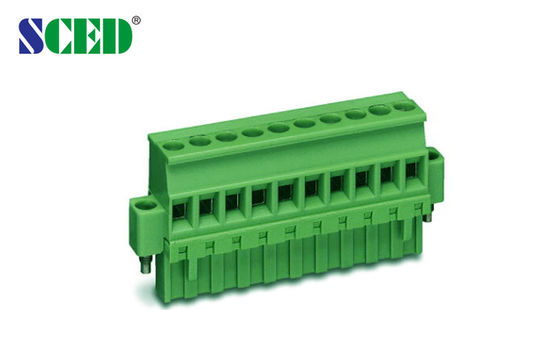 Nickel Plated Electric Terminal Block Female Parts PA66 Brass Clamp Cage