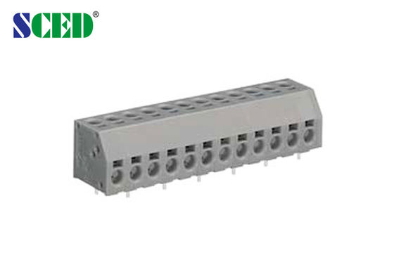 Right Angle / Vertical Pcb Spring Terminal Block Pitch 5.00mm 300V 10A