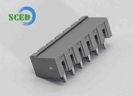 300V 18A Electrical Terminal Blocks 5.08mm Male Header Grey Plug In Terminal Blocks