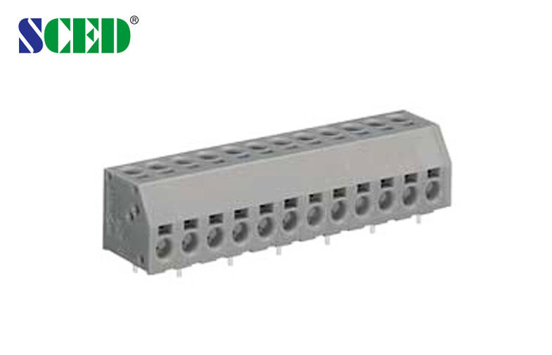 Pitch 5.0mm Spring Screwless Terminal Block 300V 10A 2-24 Poles 16-26 AWG