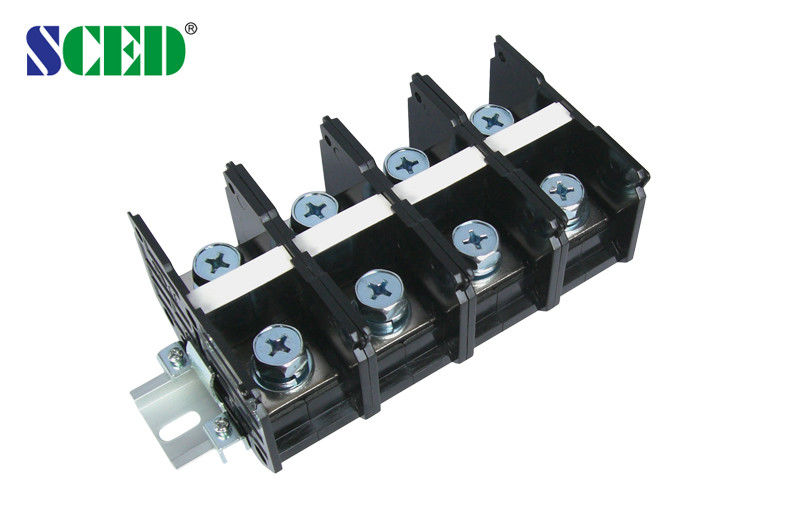 200A 600V High Current Rail Terminal Connectors , 24P Power Terminal Block 36.00mm Pitch