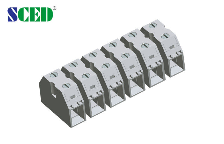600V 50A Electrical Panel Mount Terminal Block Pitch 13.50mm , Double Levels