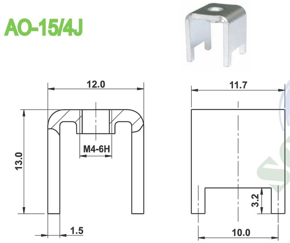 M4 Steel Screw 10 lbf.in Brass 80A Electrical Components PCB Terminal Block Accessories for PCB Frequency Converters