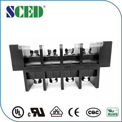 27mm Pitch Panel Montaj Terminal Blok PBT Siyah Çelik Vida Pirinç Kart