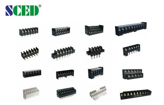 M4 Vida Sıkmalı Siyah PCB Terminal Blokları 20A / 300V 9.525mm Hatve UL94-V0 Pirinç