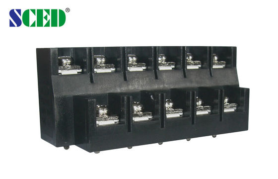 600V/40A 11 kutup 13mm Pitch Brass Barrier Terminal Block ile Sağ Köşeli Tel Girişi
