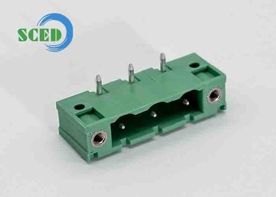 Erkek Soket Başlığı Pitch 7.62mm 300V 18A PA66 Takılabilir Terminal Blok