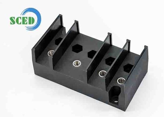 Siyah M6 Nut PBT Terminal Blok Aksesuarları 20mm Pitch 25 lbf·in