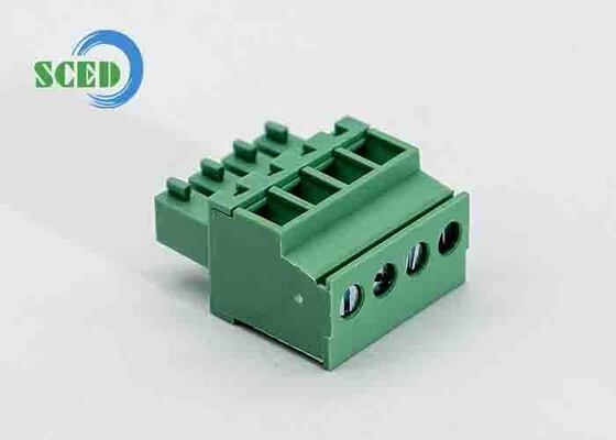 3000V AC / dakikalık Sabit Voltaj, 2P-20P Bağlantıları ve 45 Derece Kablo Girişi ile Bağlanabilir Terminal Blok Elektrik Bağlantısı