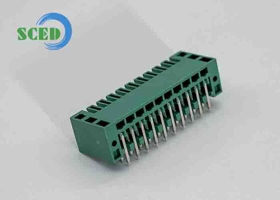 45 Derece Kablo Girişli Takılabilir Terminal Blok, 1.4mm PCB Delik Çapı ve Güvenli Elektrik Bağlantıları İçin Fosfor Bronz Terminal