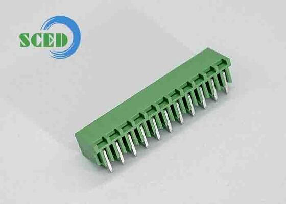 45 Derece Kablo Girişli ve 3000V AC/dakika Dayanım Gerilimli 1.4mm PCB Delik Çaplı Takılabilir Terminal Blok
