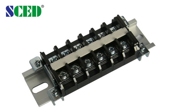 PCB Panel Mount Terminal Block 11.50mm 600V 30A PC Siyah vida terminal bağlantısı