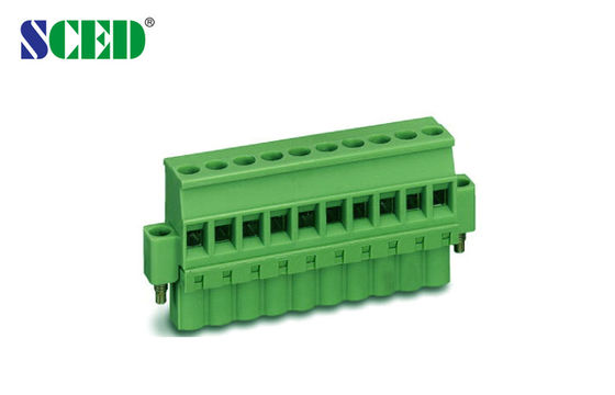 Terminal Blokunda Kadın PCB Plug 300V 18A Din Rail 2P - 22P ile