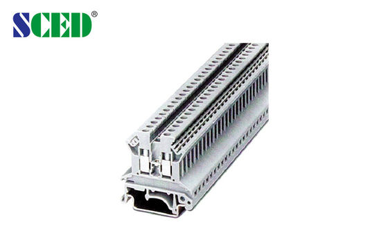 Terminalin genişliği 4.2mm 300V 15A Din Rail Terminal Blokları