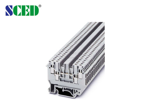 Terminal genişliği 5.2mm 300V 20A Din Rail Terminal Blocks AWG 30 - 12