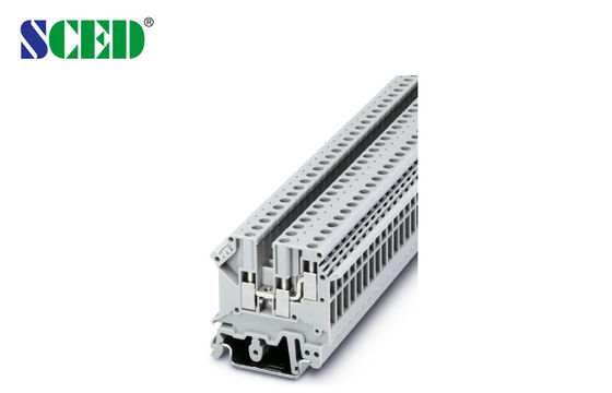 Terminal genişliği 6.2mm AWG 30 - 10 Din Rail Terminal Blocks 150V 30A