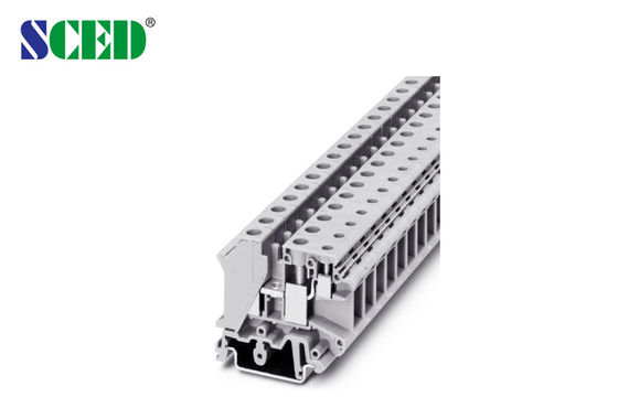 Din Rail Terminal Blokları 600V 65A AWG 24 - 6 Terminal genişliği 10.2mm