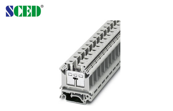 Terminalin genişliği 12.2mm Din Rail Terminal Blokları 600V 85A AWG 22 - 4