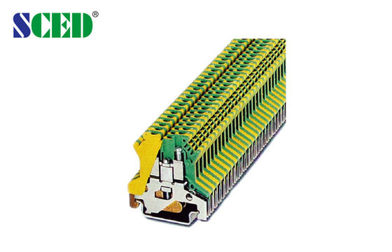 DIN Ray Terminal Blokları Terminal Genişliği 4.2mm AWG 30 - 14 Topraklama Terminal Blokları